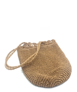 Beach Handbag Fashion Mesh Woven Bag  BA300050  LTAN